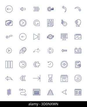 High-performance collection of 42 Bold Line vector icons for Timeline, engineered with 256x256 Pixel Optimized resolution for optimal user interface d Stock Vector