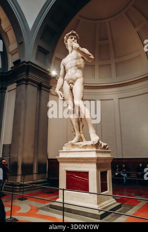 Florence, Italy - 31December, 2023: David, a masterpiece of Italian ...
