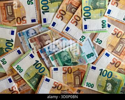 Lev Notes some banknotes of Bulgarian Lev currency in hand Stock Photo - Alamy