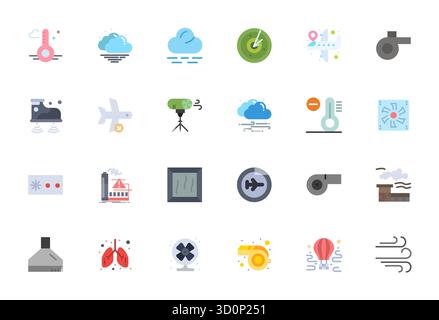 Explore 24 Flat Editable vector icons in Retina Ready resolution inspired by Air. Perfect for web and app interfaces. Stock Vector