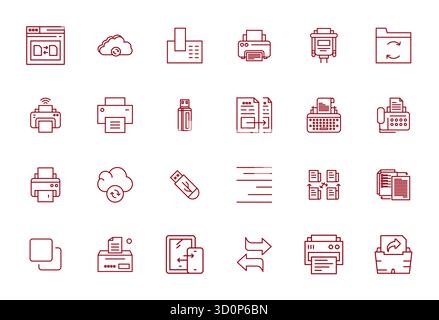 Explore 24 Bold Line Grid Fitted vector icons in High Resolution resolution inspired by Copy. Perfect for web and app interfaces. Stock Vector
