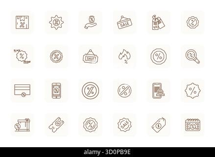 Set of 24 Regular Bold Outline Pixel Optimized vector icons themed around Markdown, crafted in High Resolution resolution for seamless integration in Stock Vector