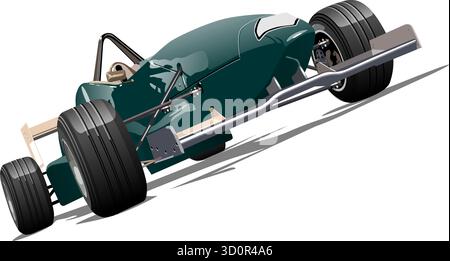 Formula 1 race car. Available EPS-10 vector format separated by groups and layers with transparency effects for one-click repaint Stock Vector