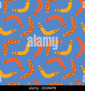 seamless pattern with colorful boomerangs, great for wrapping, textile, wallpaper, greeting card- vector illustration Stock Vector