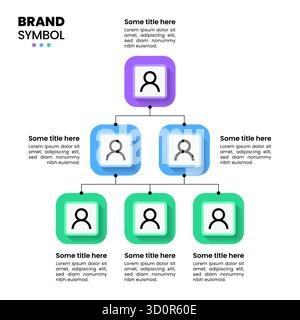 Infographic template with icons and 3 options or steps. Business hierarchy. Can be used for workflow layout, diagram, banner, webdesign. Vector illust Stock Vector