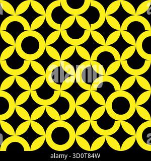 Geometric vector seamless pattern minimal posters with 20s geometric design. Trendy circle pattern background for cover design, poster and interior Stock Vector