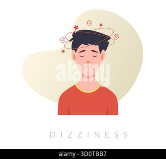 dizziness symptoms lightheadedness - Stock Illustration as EPS 10 File Stock Vector