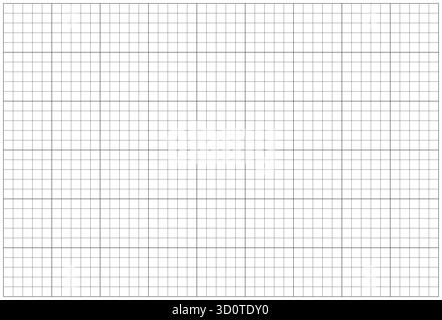Wide squared black grid paper. Grid black texture on white background. Mathematics pattern. Typographical template for notebooks production. Blank Stock Vector