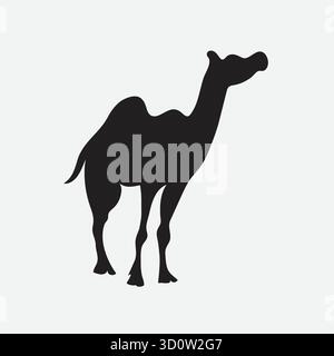 Camel animal silhouette. Vector image illustration design. Stock Vector