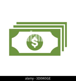 Dollar Money Vector Illustration. Dollar Bill note money. us dollar currency Stock Vector