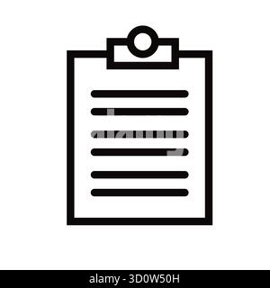 Icon tablet with paper clip. Symbol for check or task tracker. Coach's tactical board. Register or terms of reference vector illustration design Stock Vector