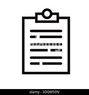Icon tablet with paper clip. Symbol for check or task tracker. Coach's tactical board. Register or terms of reference vector illustration design Stock Vector