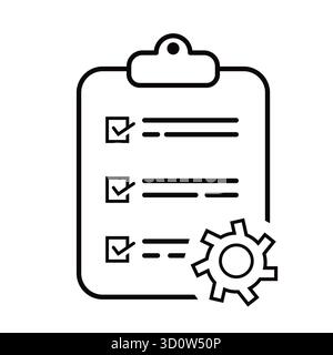 Icon tablet with paper clip. Symbol for check or task tracker. Coach's tactical board. Register or terms of reference vector illustration design Stock Vector