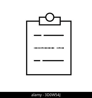 Icon tablet with paper clip. Symbol for check or task tracker. Coach's tactical board. Register or terms of reference vector illustration design Stock Vector