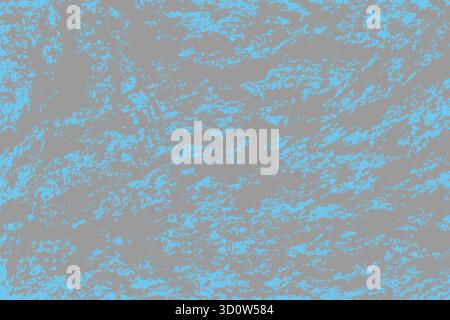 Distressed Cyan and Grey Rough Surface Texture. Stock Vector