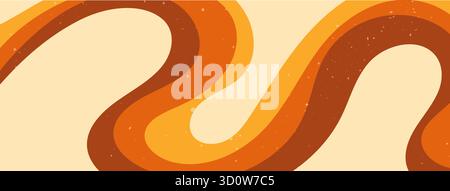 Groovy warm color horisontal background.  Stock Vector