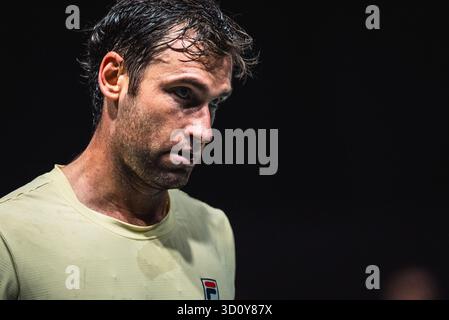 Nanterre, France. 05th Oct, 2025. Quentin Halys (FRA) during the Rolex Paris Masters 2025, ATP Masters 1000 tennis tournament, Qualifying, on 25 October 2025 at Paris La Défense Arena in Nanterre near Paris, France - Photo Alexandre Martins/DPPI Credit: DPPI Media/Alamy Live News Stock Photo