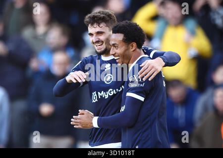 Femi Azeez of Millwall celebrates his goal to make it 0-2 during the ...