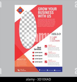 Creative Corporate & Business Flyer Brochure Template Design, abstract business flyer, vector template design. Brochure design, cover, annual report, Stock Vector