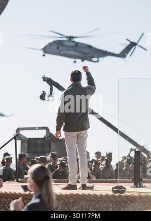 United States Marine Corps CH-53D helicopter flyby at MCAS El Toro