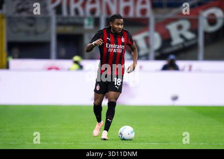 Christopher Nkunku of Ac Milan in action during the Serie A football ...