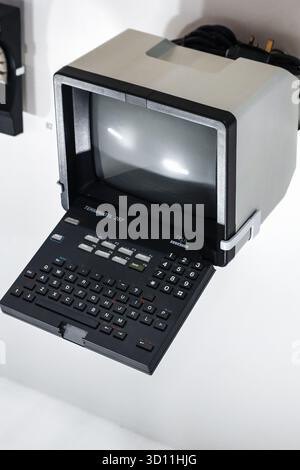 London, United Kingdom - August 13, 2022: Vintage Telic Terminal 257 computer displayed at the Science Museum in London Stock Photo