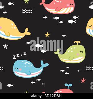 Cute Animal Design Pattern Set Stock Vector
