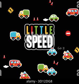 Car and Bus Design Pattern Set Stock Vector