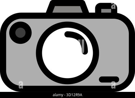 A clean-styled camera icon perfect for photography-related websites- apps- or presentations. It represents cameras- photos- and the art of photography Stock Vector
