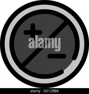 This icon represents the exposure settings in photography. It features a plus and minus sign, symbolizing adjustments to brightness. Perfect for photo Stock Vector