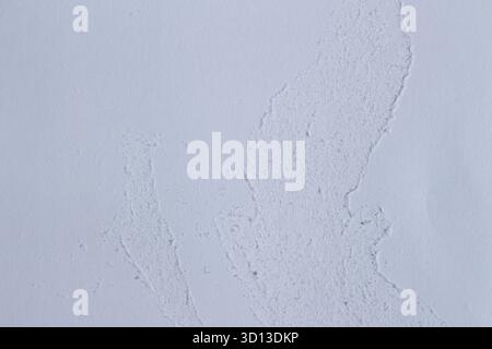 White torn paper poster texture, mockup worn paper design element Stock Photo
