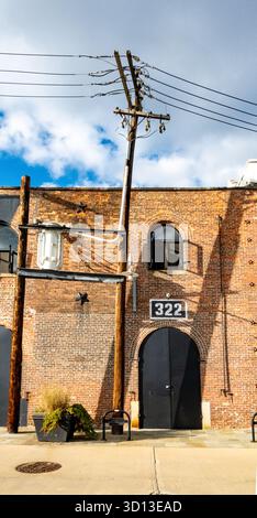 Brooklyn, New York, United States , Historic Industrial Brick Building in Red Hook Stock Photo