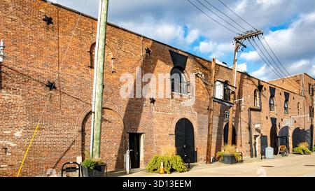 Brooklyn, New York, United States , Historic Industrial Brick Building in Red Hook Stock Photo