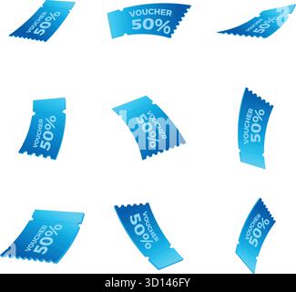 Voucher card cash back template design with coupon code promotion. Premium special price offers sale coupon. Stock Vector