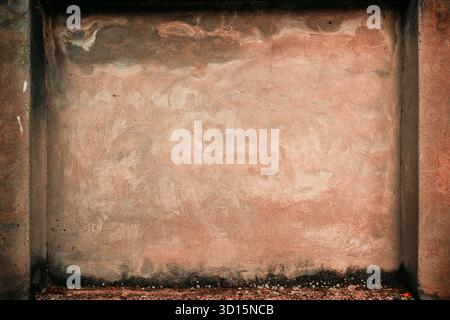 Grunge texture of weathered concrete wall surface showing aged marks, ideal for copy space or design backdrop. Horizontal image. Stock Photo