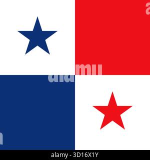 Flag of Panama - square variant Stock Vector