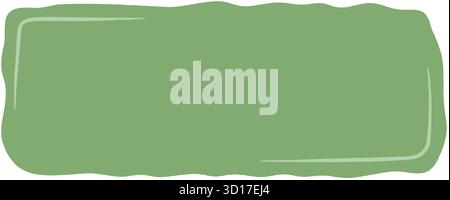 Green Wavy Hand Drawn Sticker Patch Stock Vector