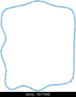 Crayon Squiggle Rectangle Text Box Shape Stock Vector
