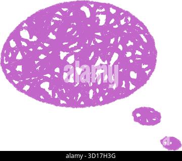 Purple Organic Crayon Speech Bubble Sketch Stock Vector