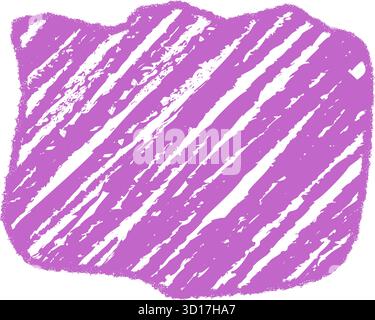 Wavy Pastel Crayon Sketch Rectangle Frame Stock Vector