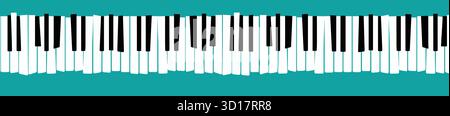 A vintage jazz keyboard is seen in a vector image. Stock Vector