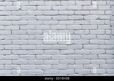 Painted, white, abstract brick wall Stock Photo
