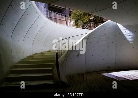 Architectural Passage Beneath Winding Shell Stock Photo