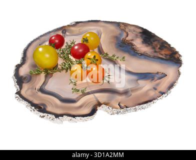 agate on white background Stock Photo