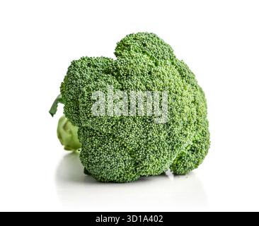 Raw broccoli isolated on a white background Stock Photo