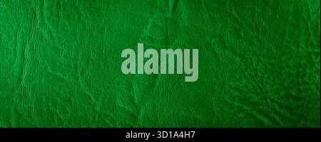 green natural leather with an interesting texture Stock Photo