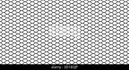 Fishnet pattern. Rope mesh texture. Lace fence grid of repeating lines. Stock Vector