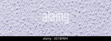 Purple textured knitted fabric close-up with intricate patterns and soft fibers for textile design and fashion inspiration. Stock Photo