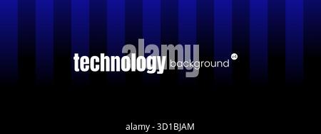A stripe and tech background with a blue and dark line gradient for an abstract pattern and modern graphic design.. Stock Vector
