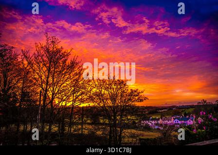 Devon Evening Skies. Stock Photo
